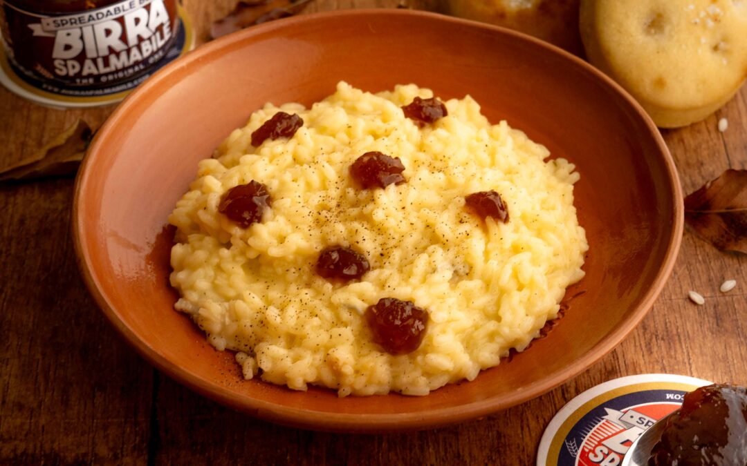 Risotto al gorgonzola e Birra Spalmabile Scura di Emanuela Casula